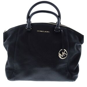 Michael Kors Black Pebbled Leather Satchel